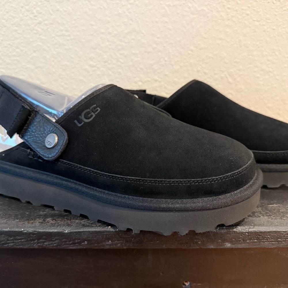 UGG Black Suede Goldencoast Clogs II
